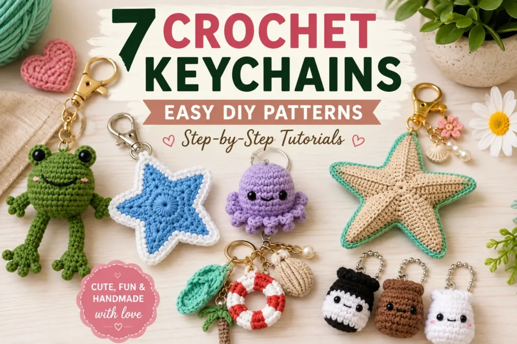 7 Cute Crochet Keychains