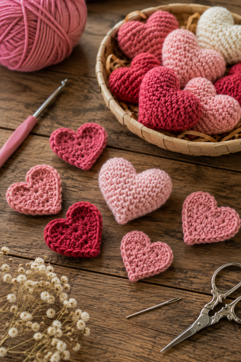 4. Cute Crochet Heart