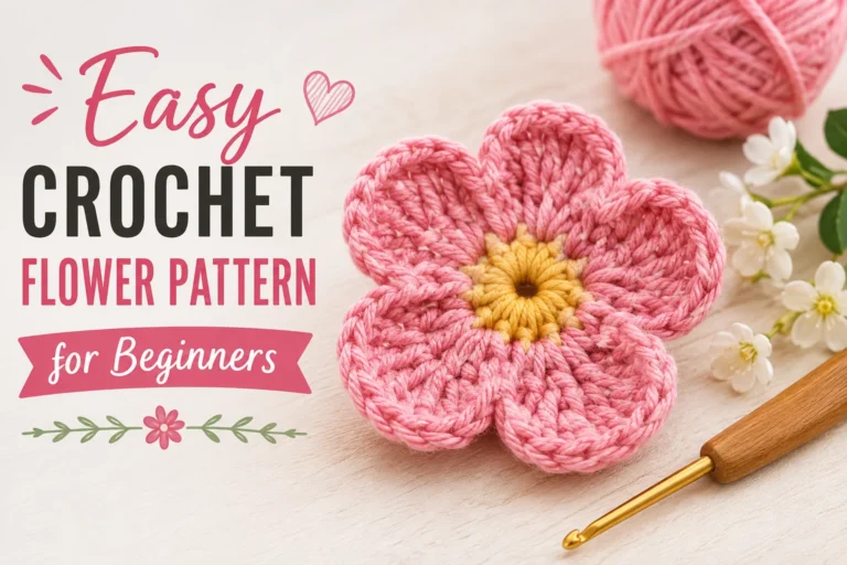 Easy Crochet Flower Pattern for Beginners