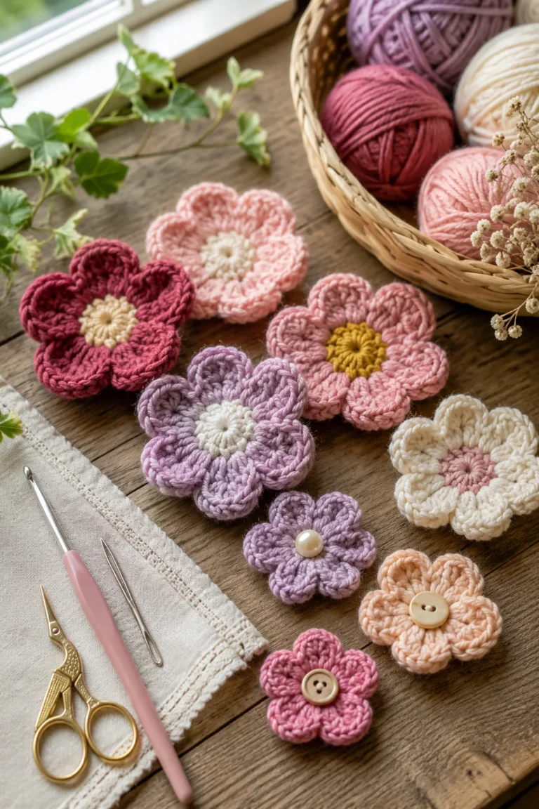 1. Easy Crochet Flower