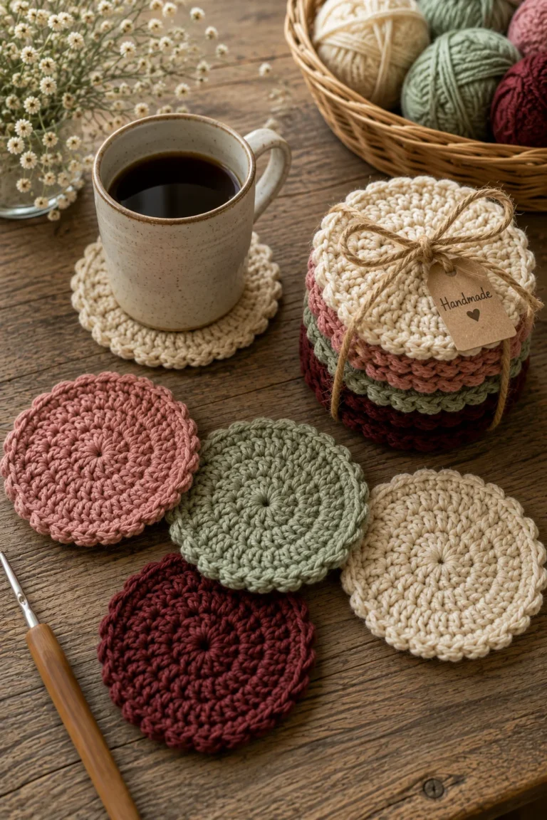 6. Easy Crochet Coasters