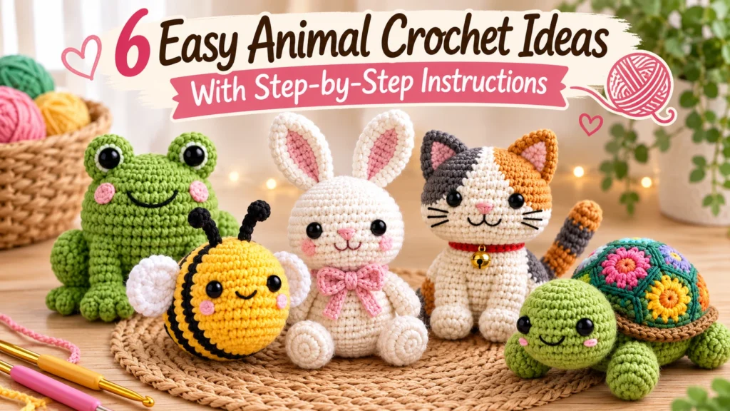 6 Easy Animal Crochet Ideas With Step-by-Step Instructions