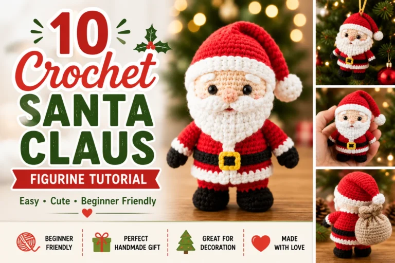 10 Crochet Santa Claus Ideas & Tutorials for Christmas