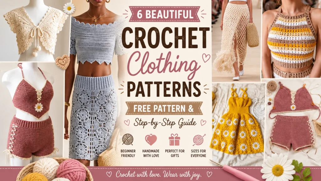 6 Beautiful Crochet Clothing Patterns