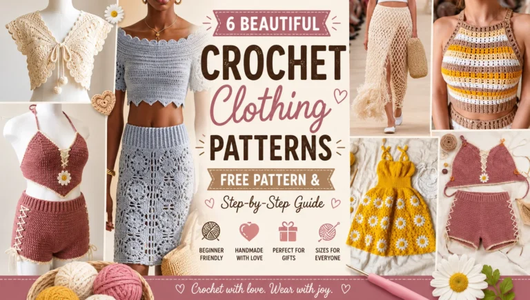 6 Beautiful Crochet Clothing Patterns