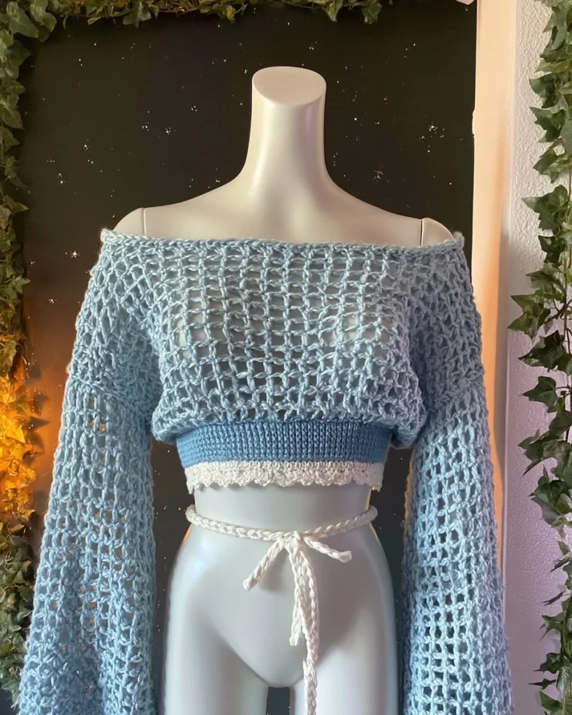 Stylish Bohemian Crochet Top for Women in a summer boho style