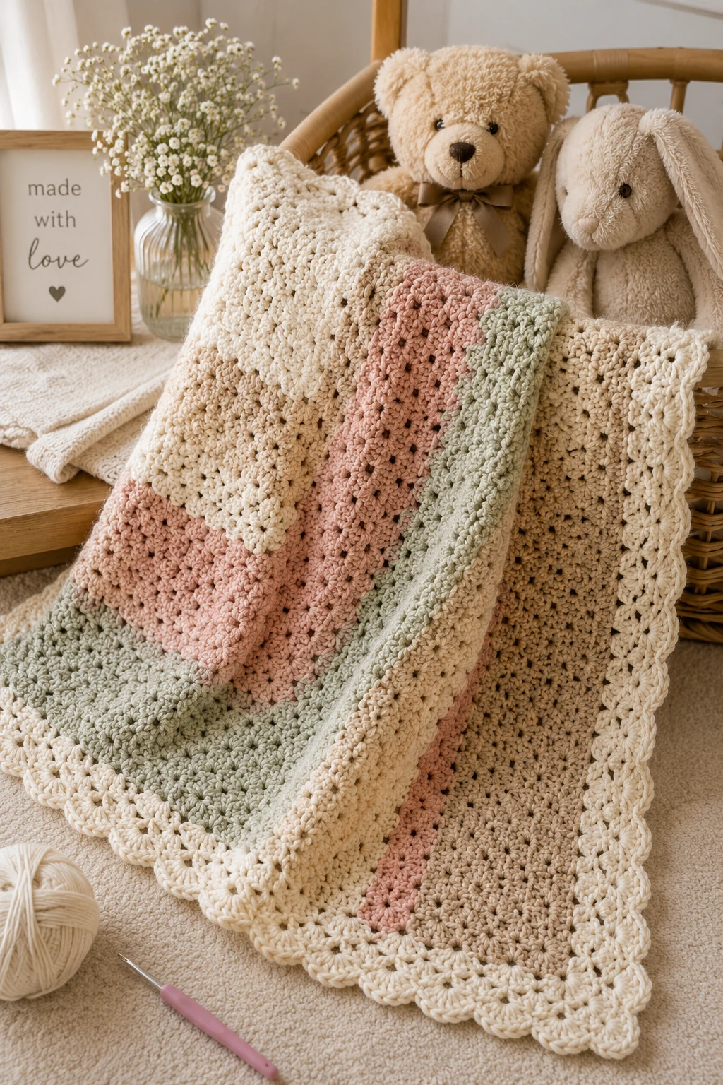 10. Cozy Crochet Baby Blanket