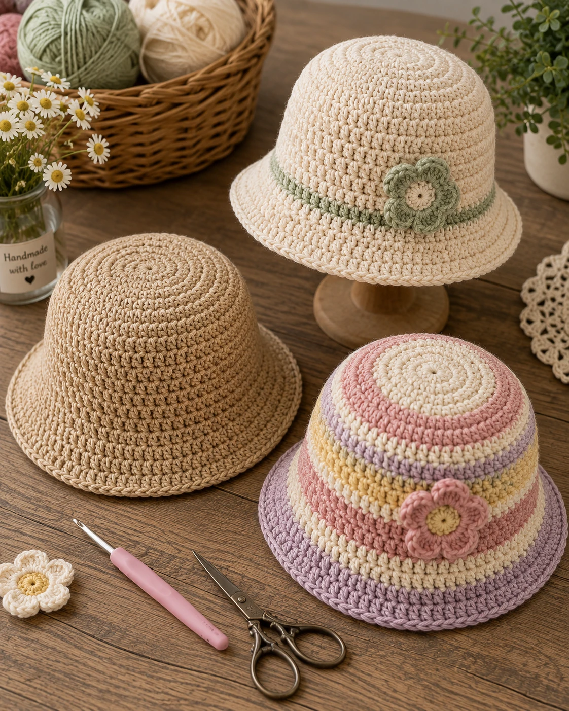 9. Cozy Crochet Bucket Hat
