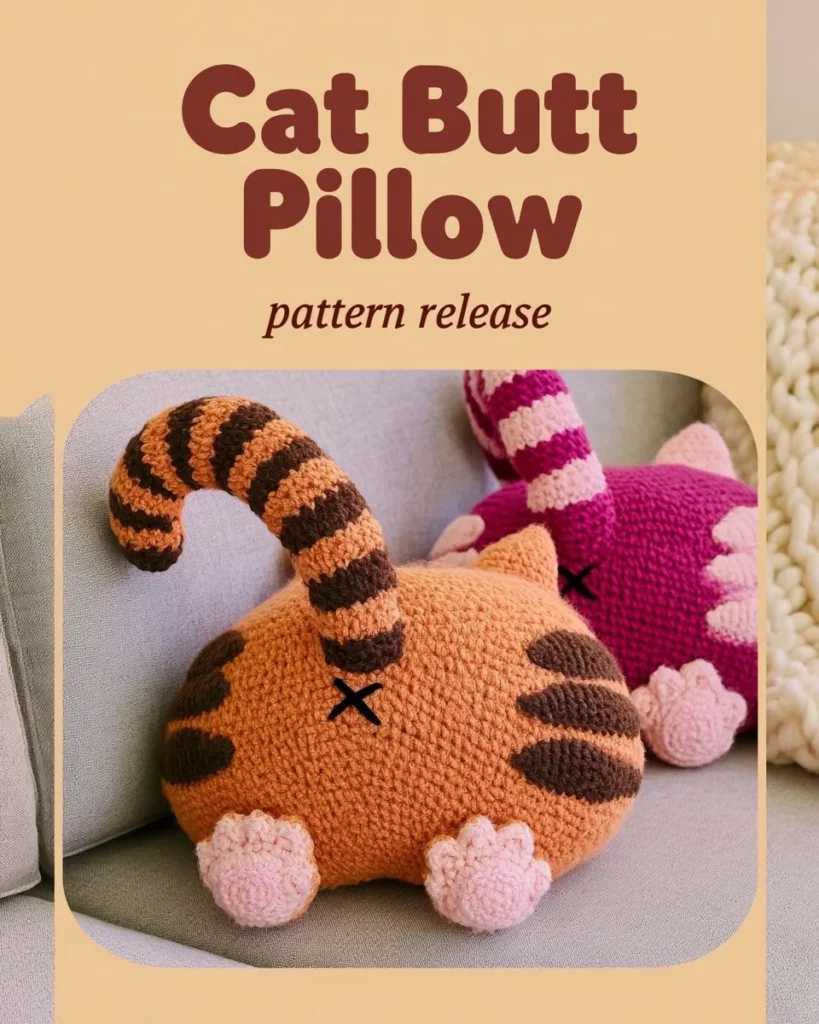 Cozy cat crochet blanket showcasing fun patterns for DIY decor