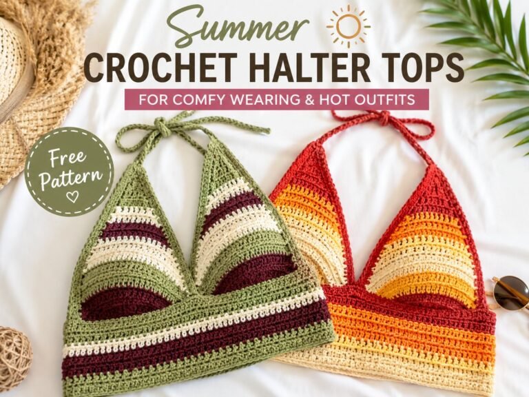 Summer Crochet Halter Tops for Comfy Wearing & Hot Outfits