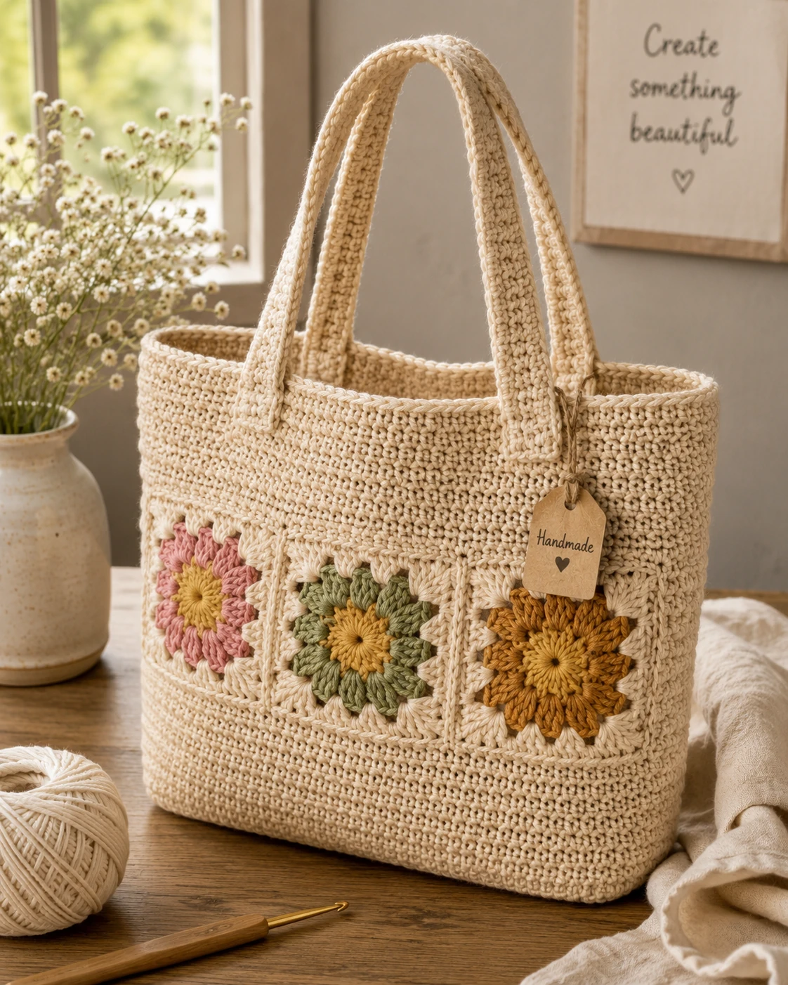 8. Easy Crochet Tote Bag