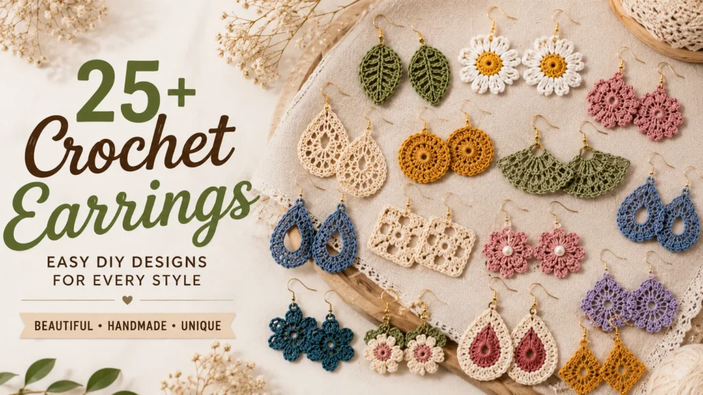 25 Crochet Earrings Patterns: Easy DIY Designs & Step-by-Step Tutorials