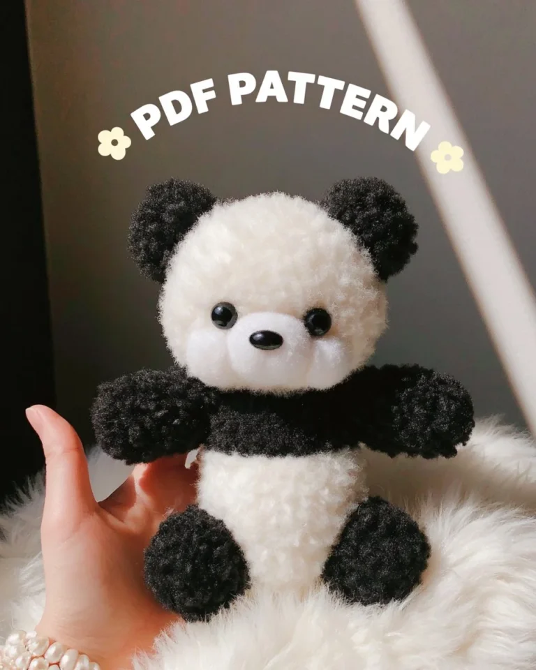 Fluffy Panda Amigurumi Crochet Pattern PDF Download for crafting cute pandas