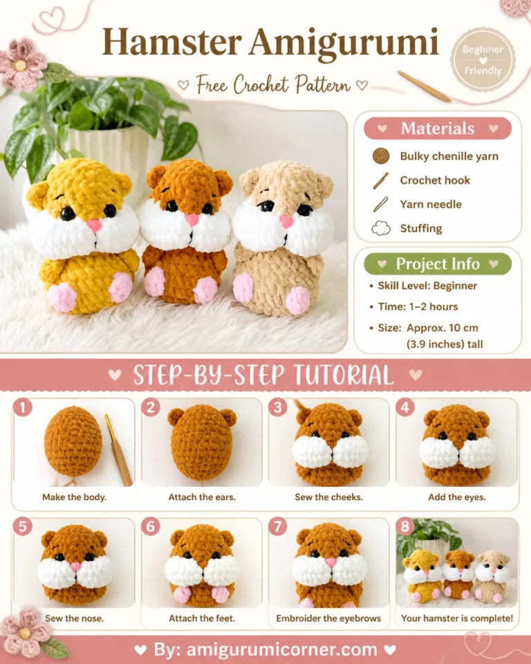 Cute hamster amigurumi patterns for crochet enthusiasts