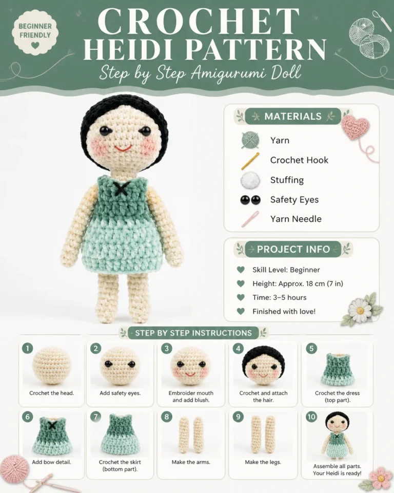Heidi Crochet Pattern example showcasing intricate details and design.