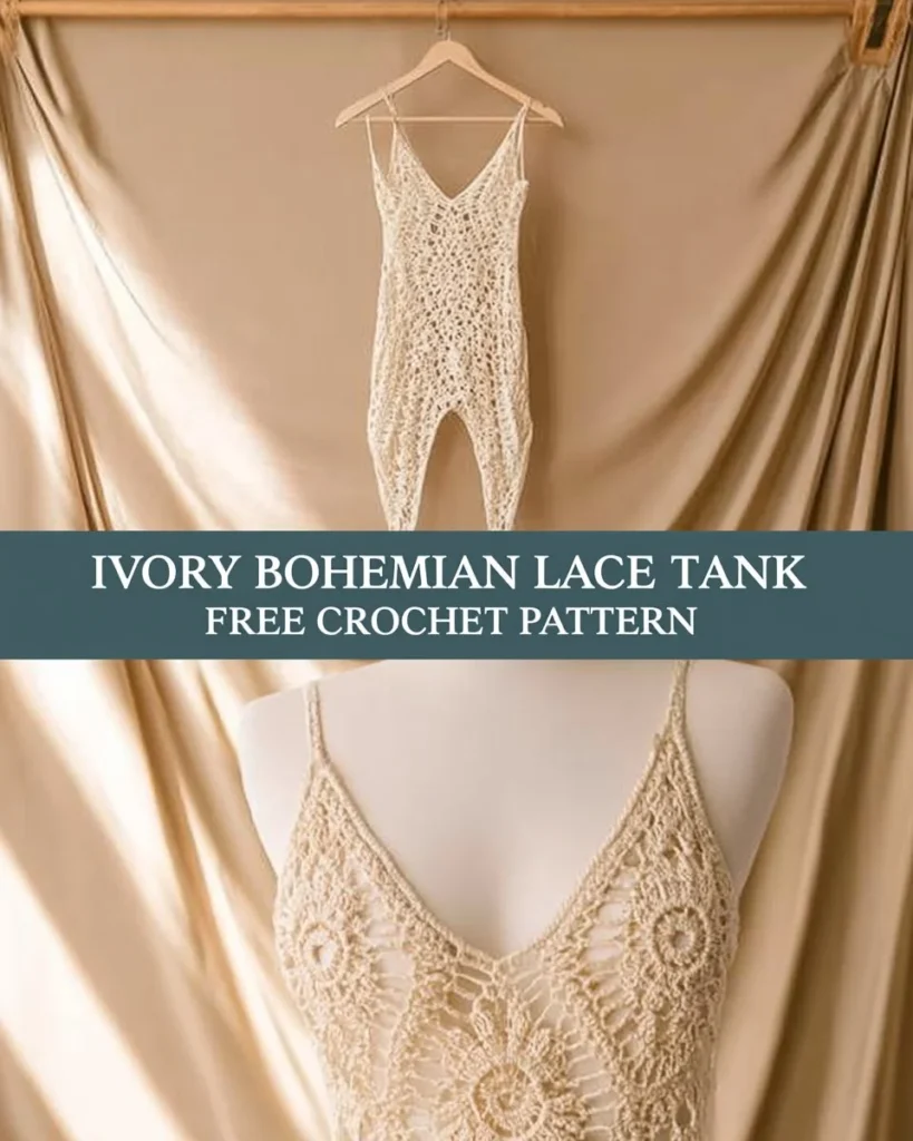 Ivory bohemian lace tank top for a stylish and trendy look