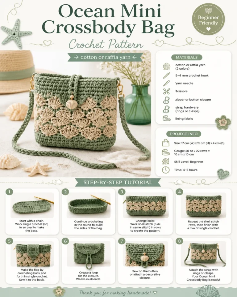 Ocean-Inspired Mini Crossbody Bag for stylish and convenient carrying