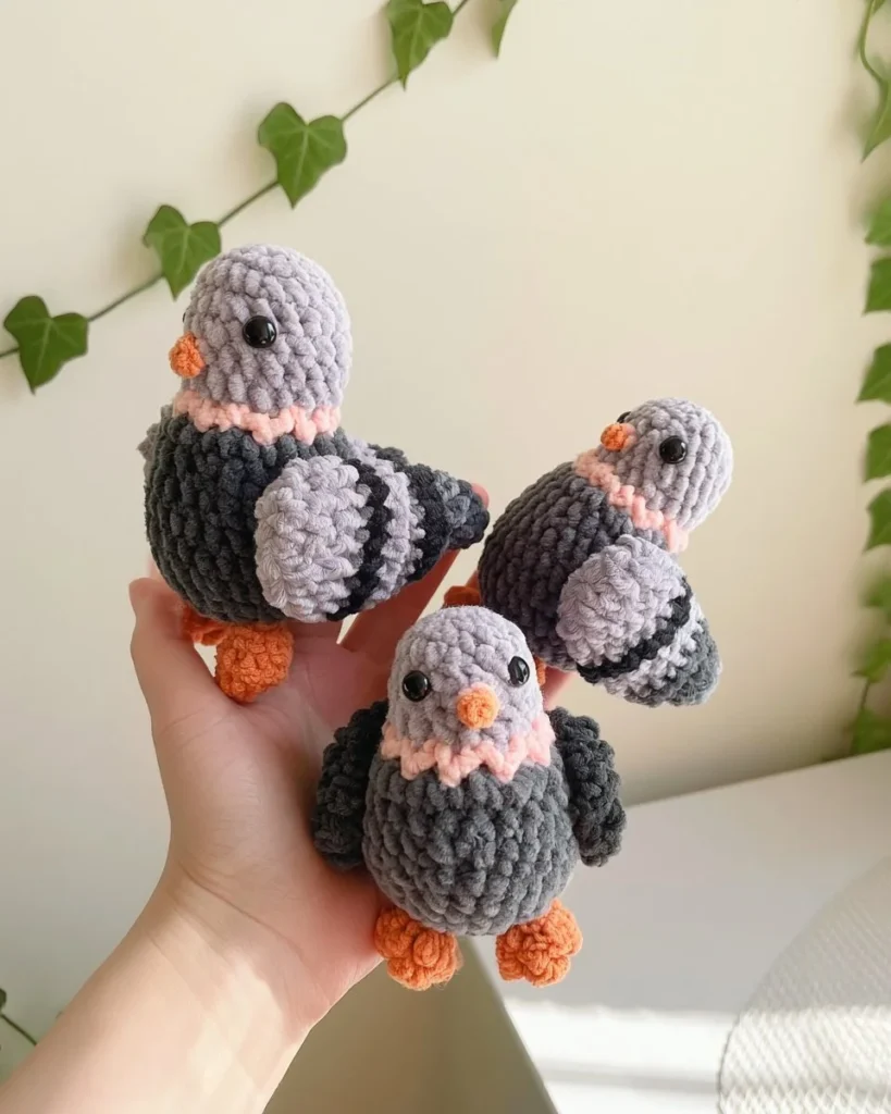 Soft and adorable pigeon plushie for cuddling and playtime