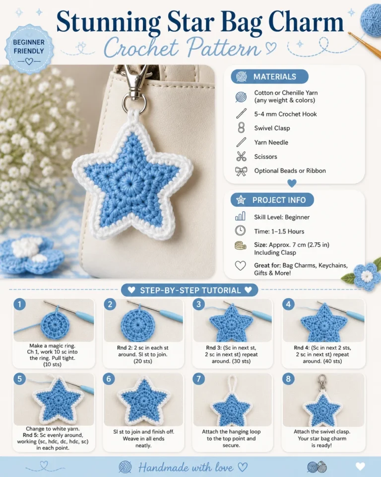 Sparkling Star Bag Charm for stylish handbags and accessories