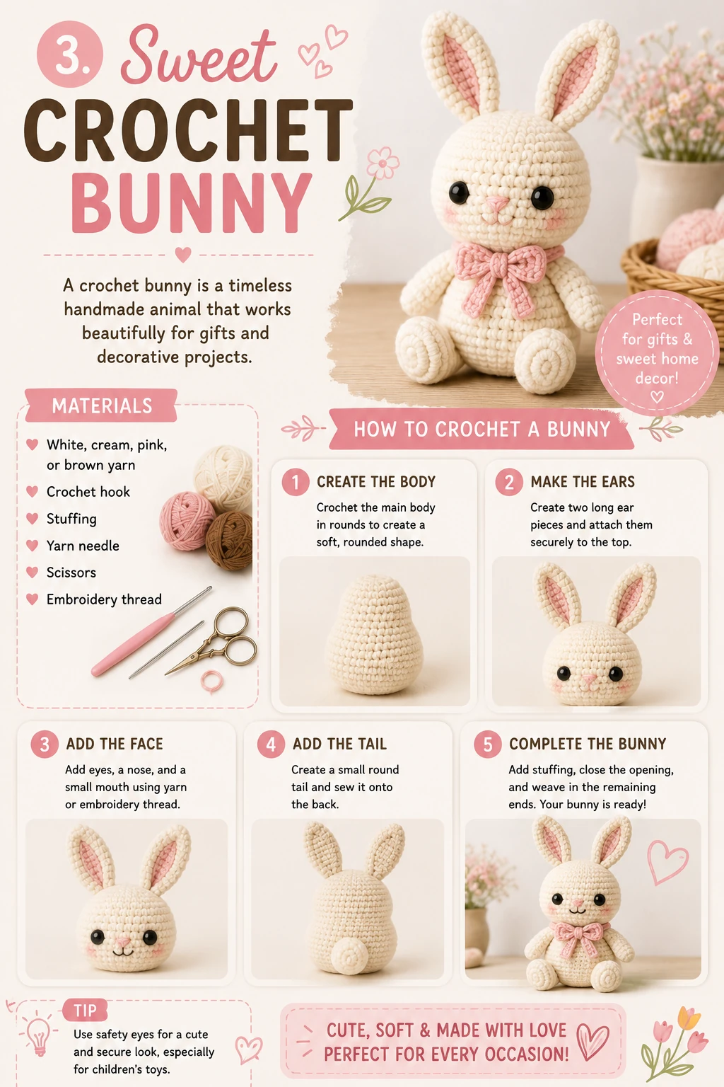 3. Sweet Crochet Bunny